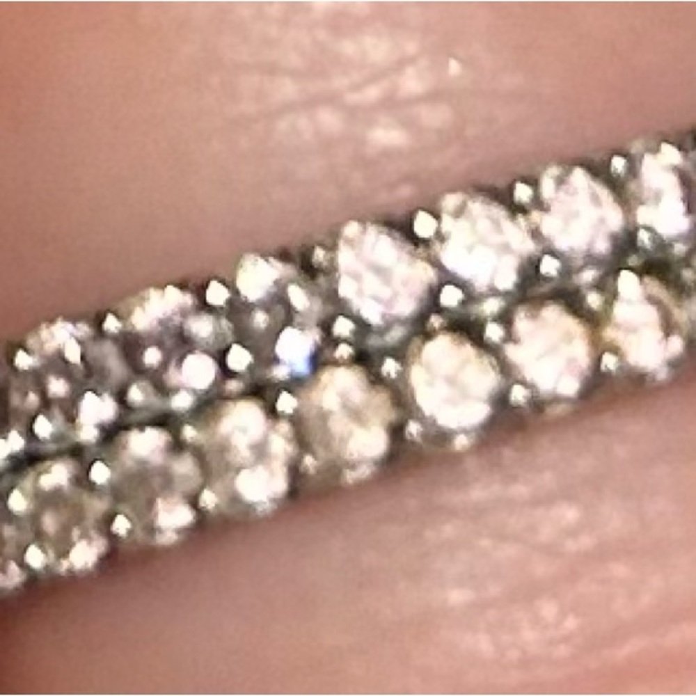 Elegant Sterling Silver and Pink CZ Eternity Rings
